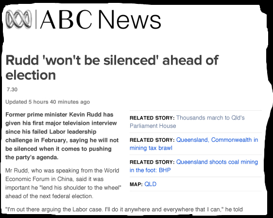 rudd won't...